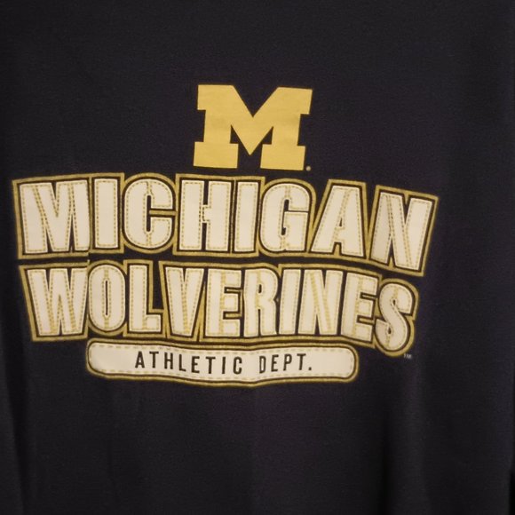 Vintage Starter Michigan Wolverines Crewneck Pullover Sweat Shirt Large Men's - Picture 2 of 6
